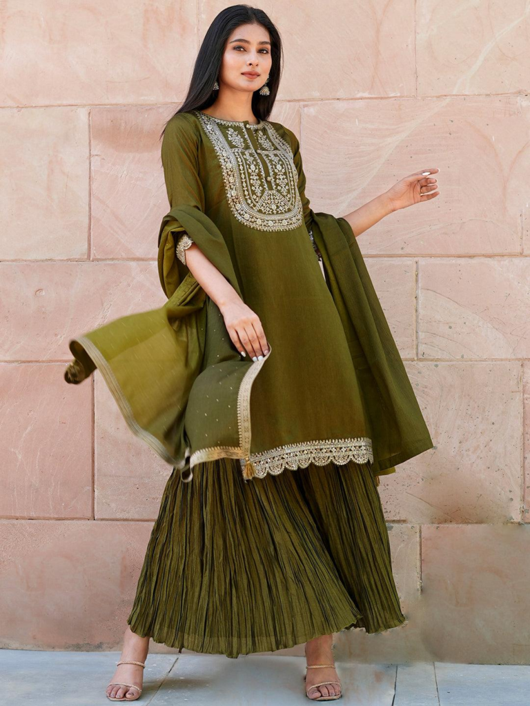 Elegant Ethnic Fashion for Special Occasions: Suits, Sarees, and Shararas